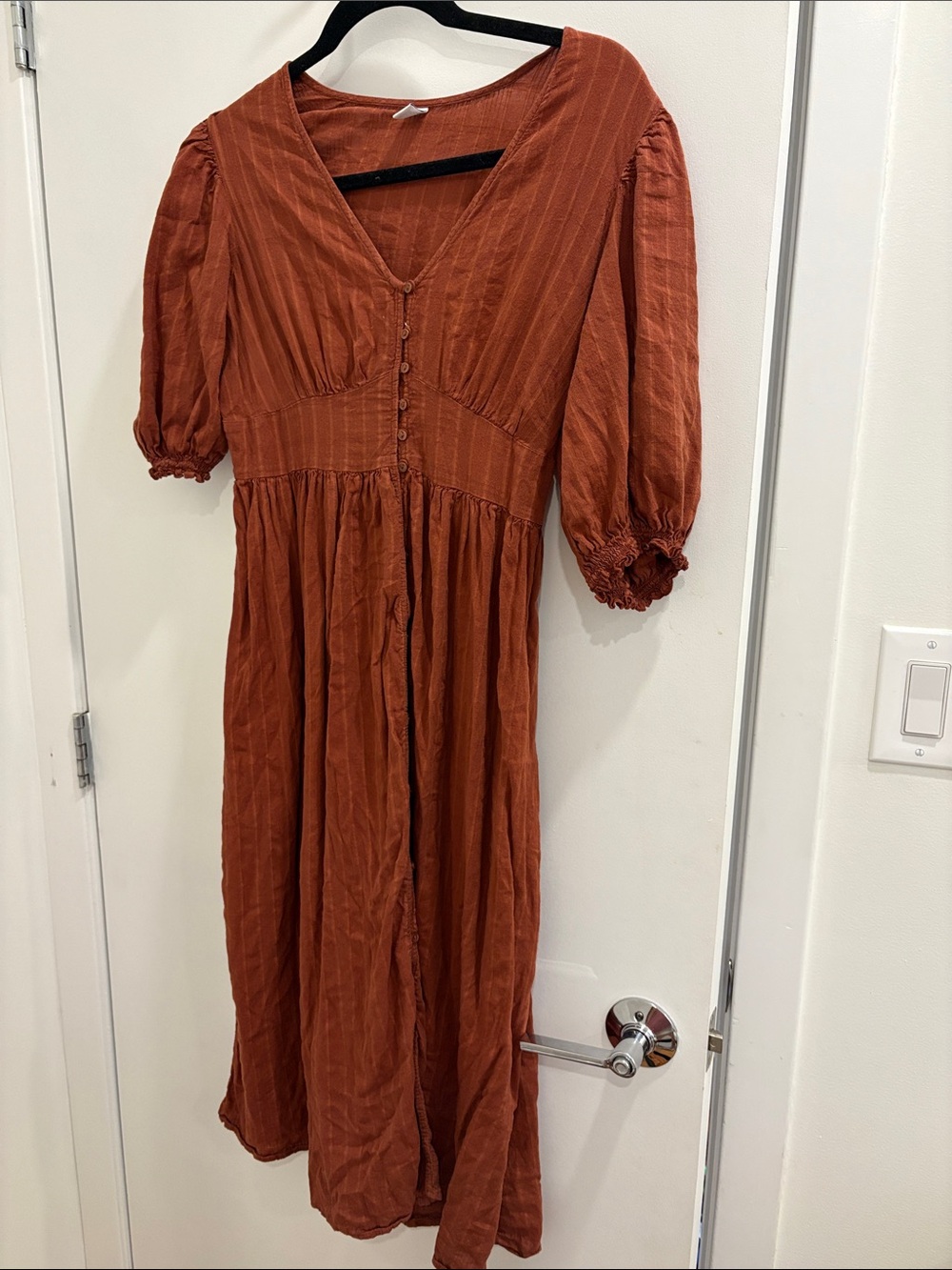 Old Navy rust peasant dress